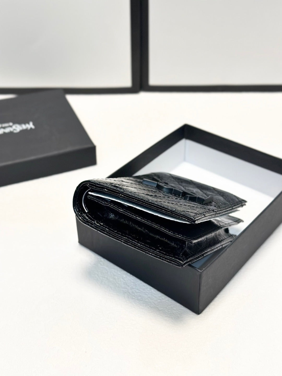 Saint Laurent Black Calfskin Leather Wallet