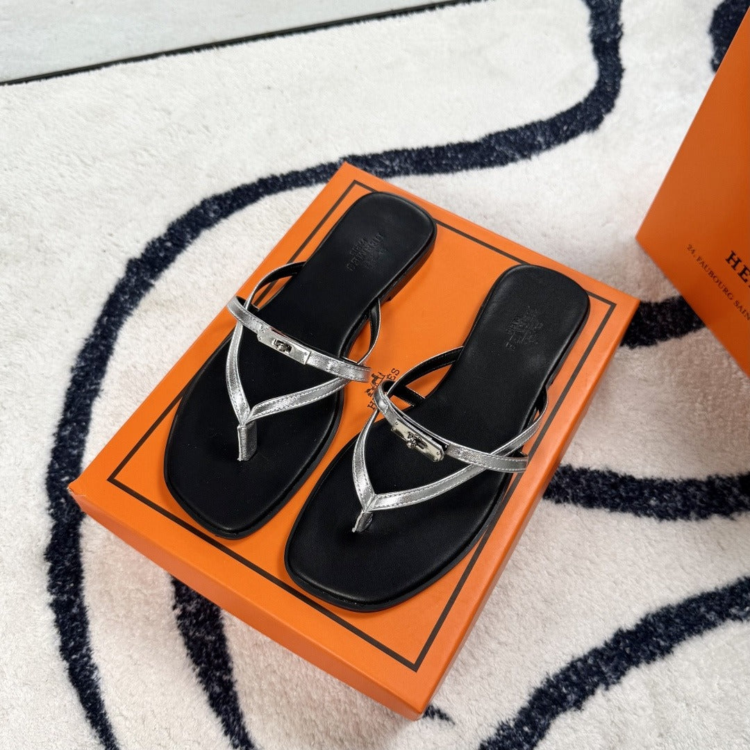 Hermes Leather Logo Slides