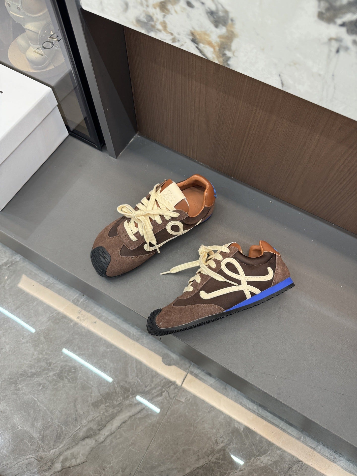 Loewe Black Nylon & Lambskin Leather Shoes