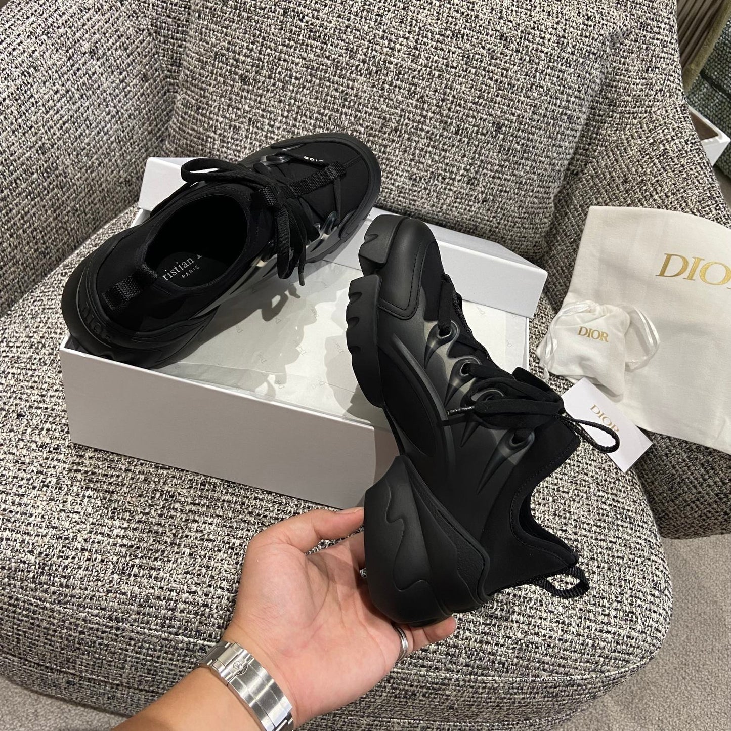 Dior Leather Logo Sneakers