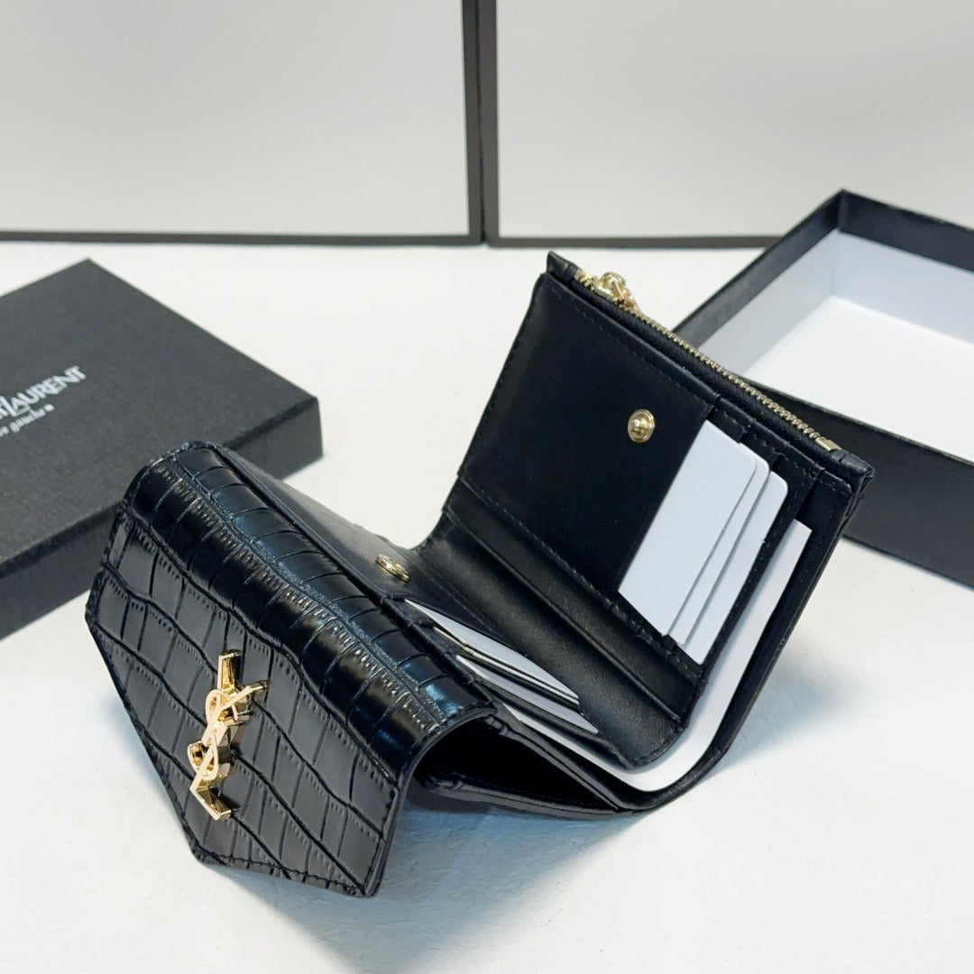 Saint Laurent Black Leather Wallet