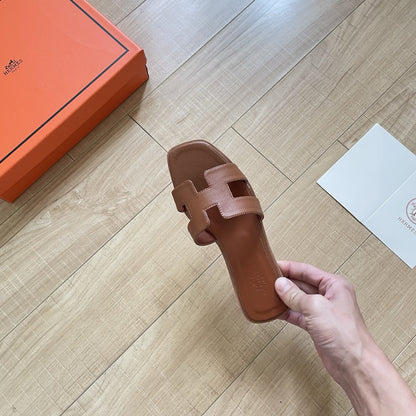 Hermes Leather Slides