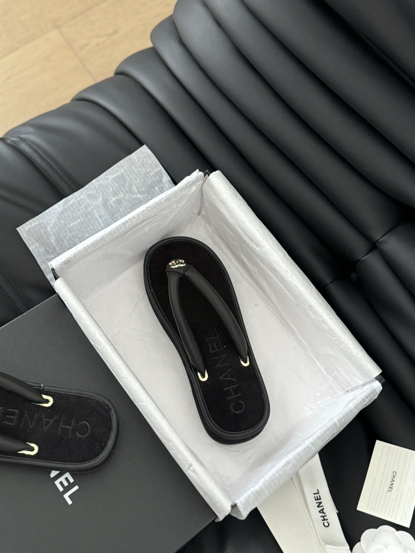 Chanel Leather Slides