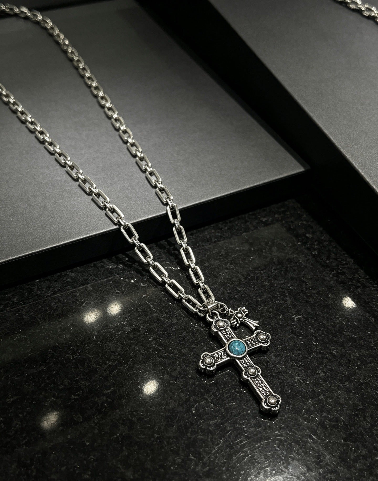 Chrome Hearts Sterling Silver Cross Necklace