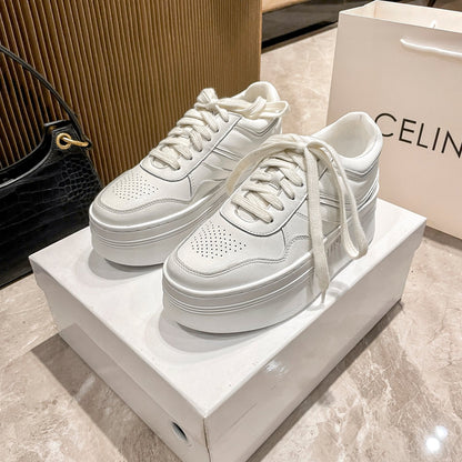 Celine Leather Vintage-Finish Sneakers