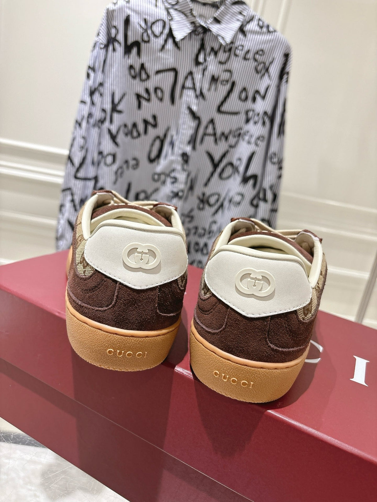 Gucci Leather Logo Sneakers