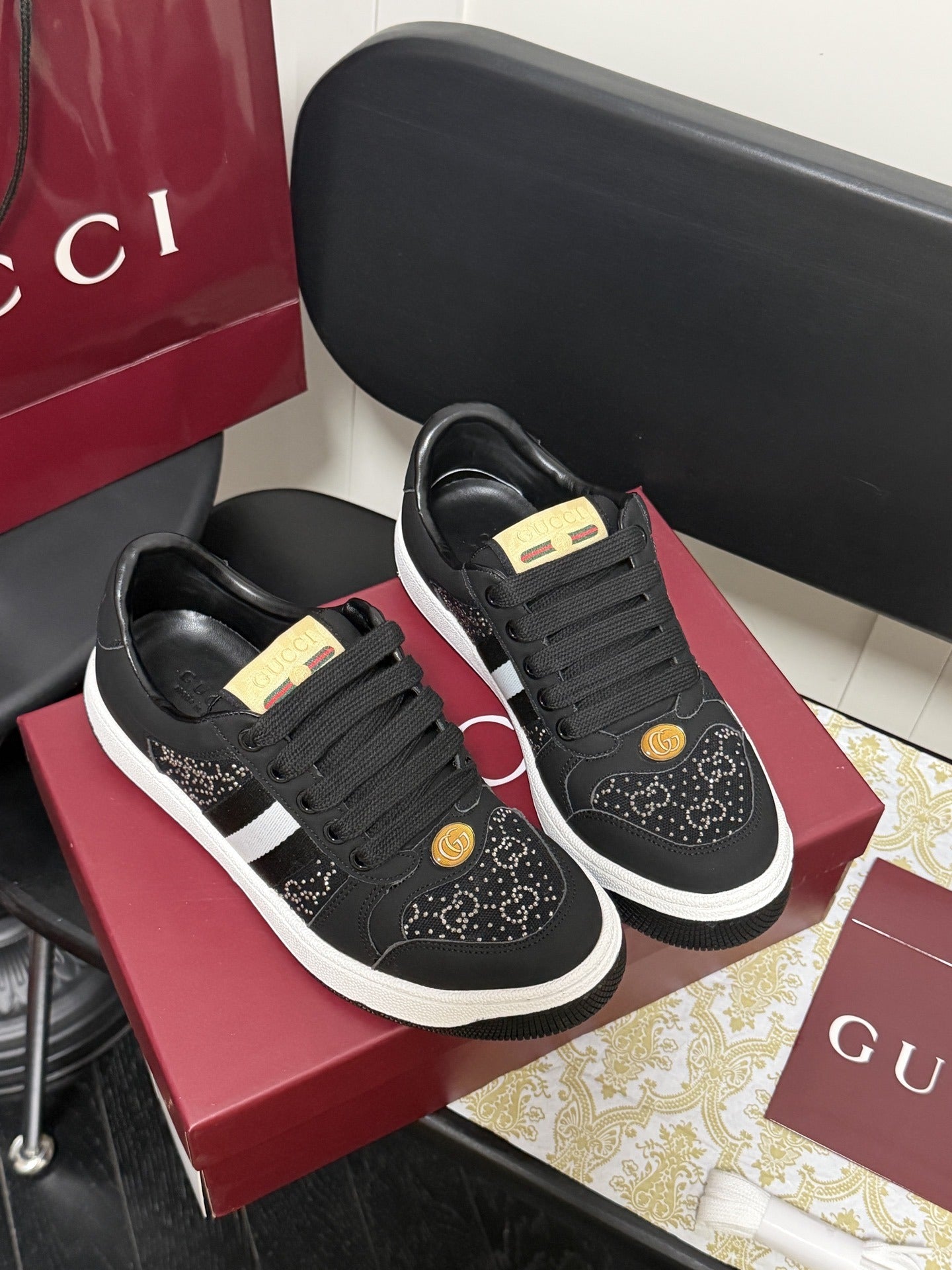 Gucci Crystal Sneakers