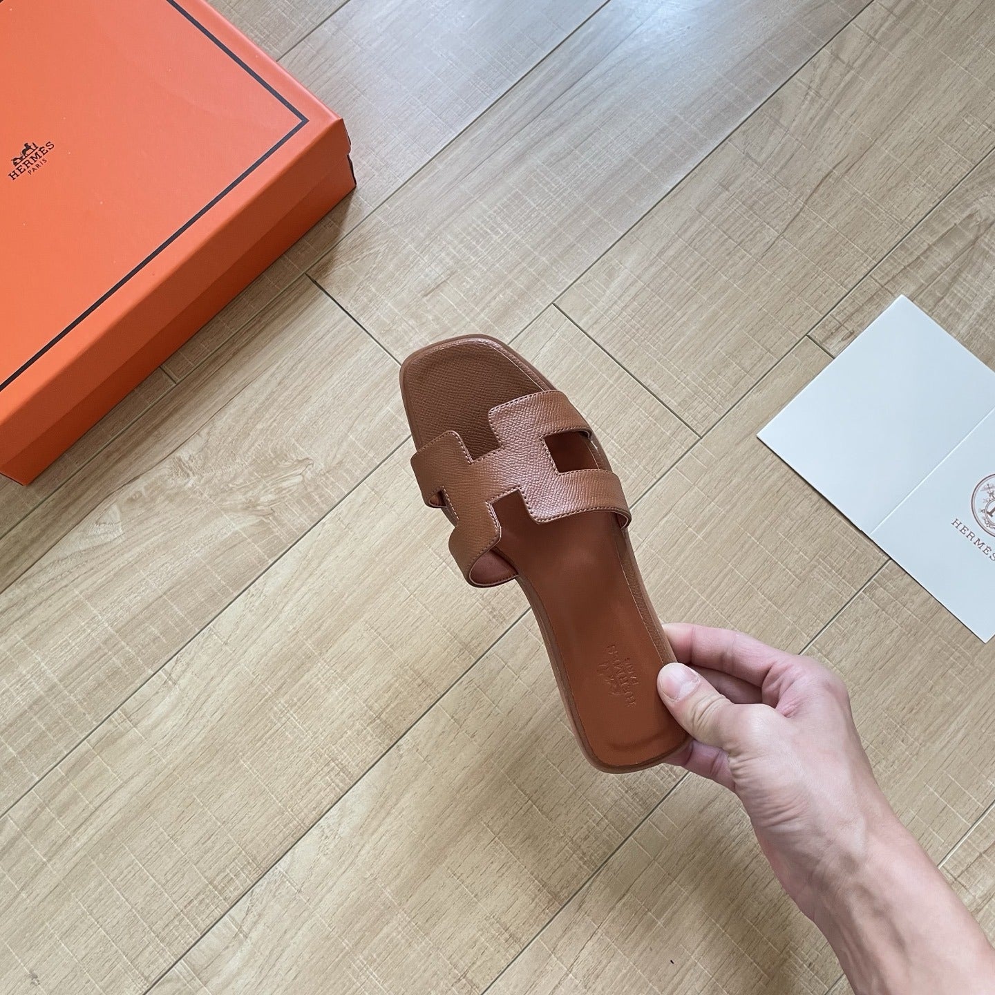 Hermes Leather Slides