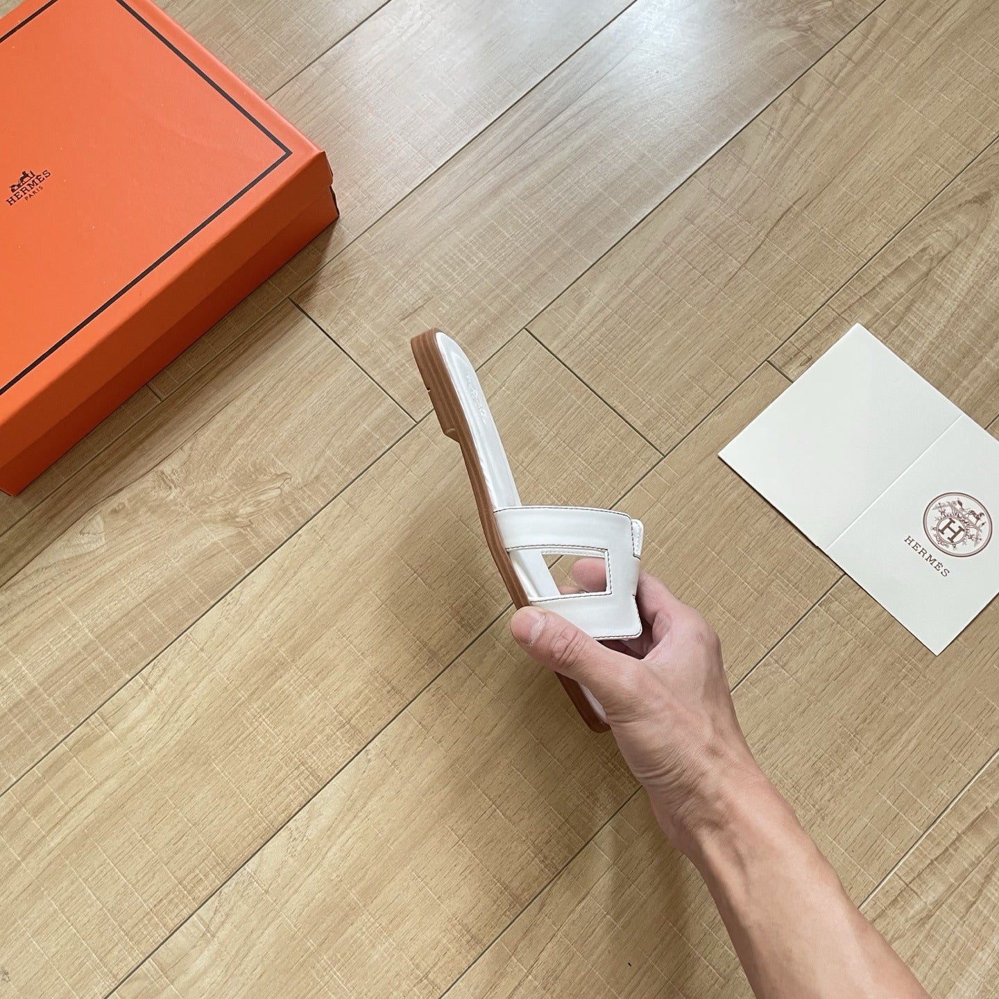 Hermes Leather Slides