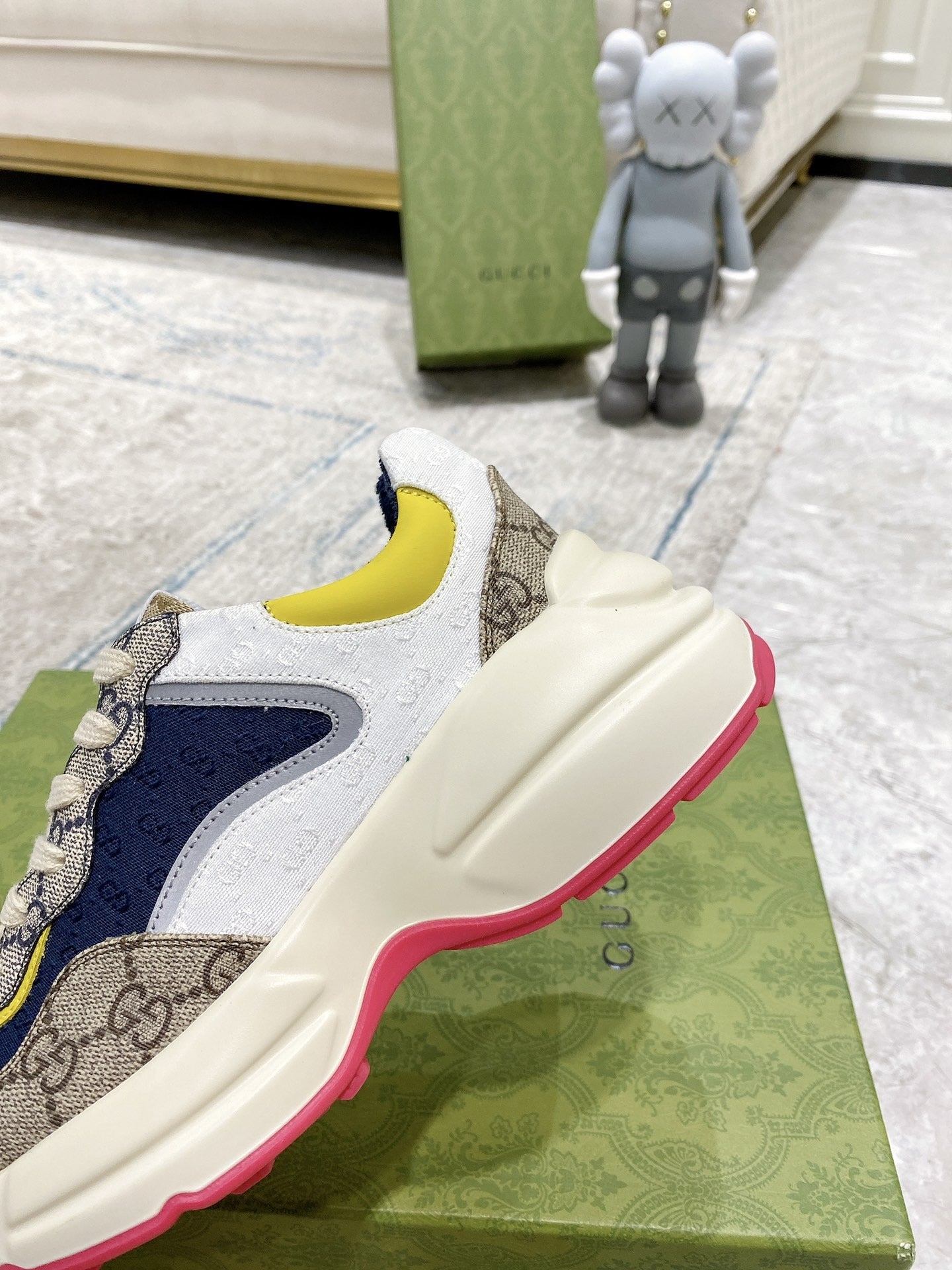 Gucci Lambskin Leather Logo Sneakers