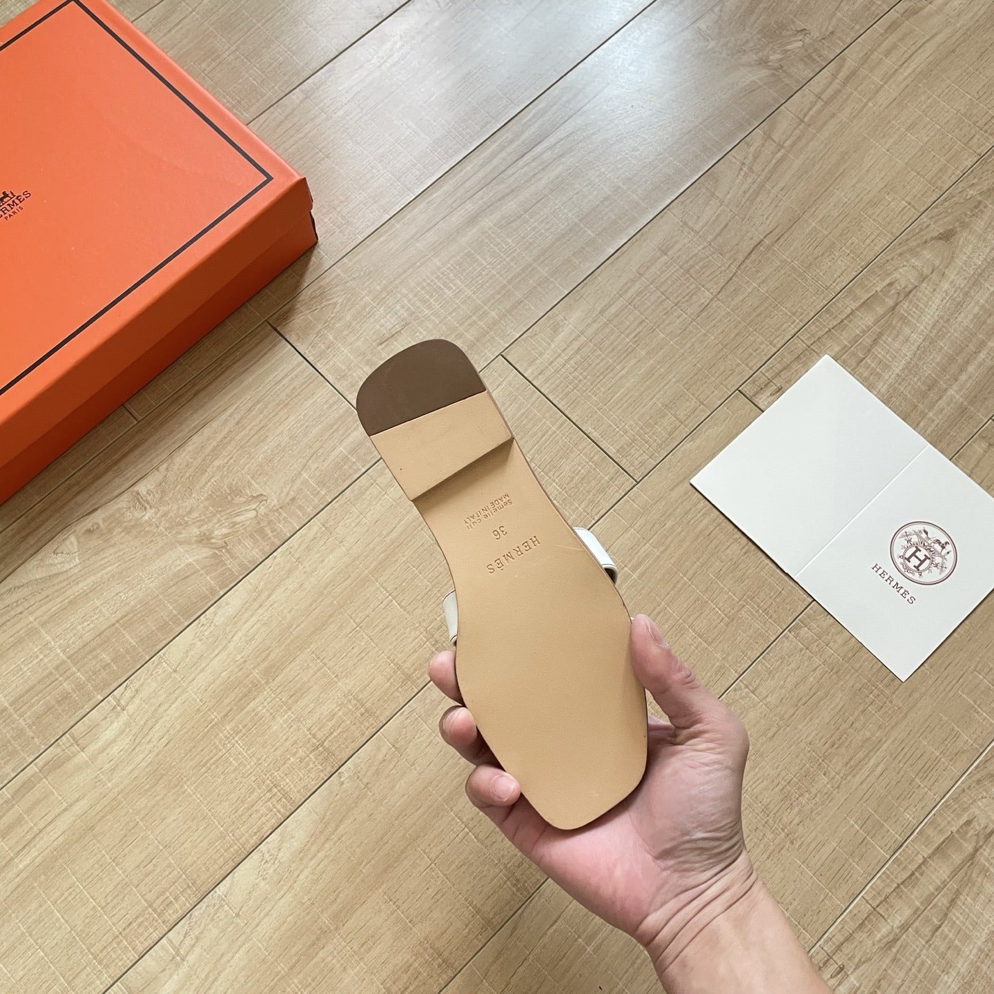 Hermes Leather Slides