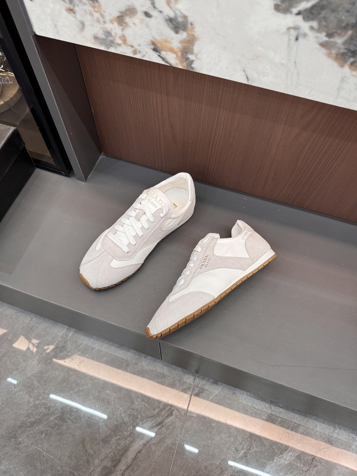 Prada Lambskin Leather Sneakers