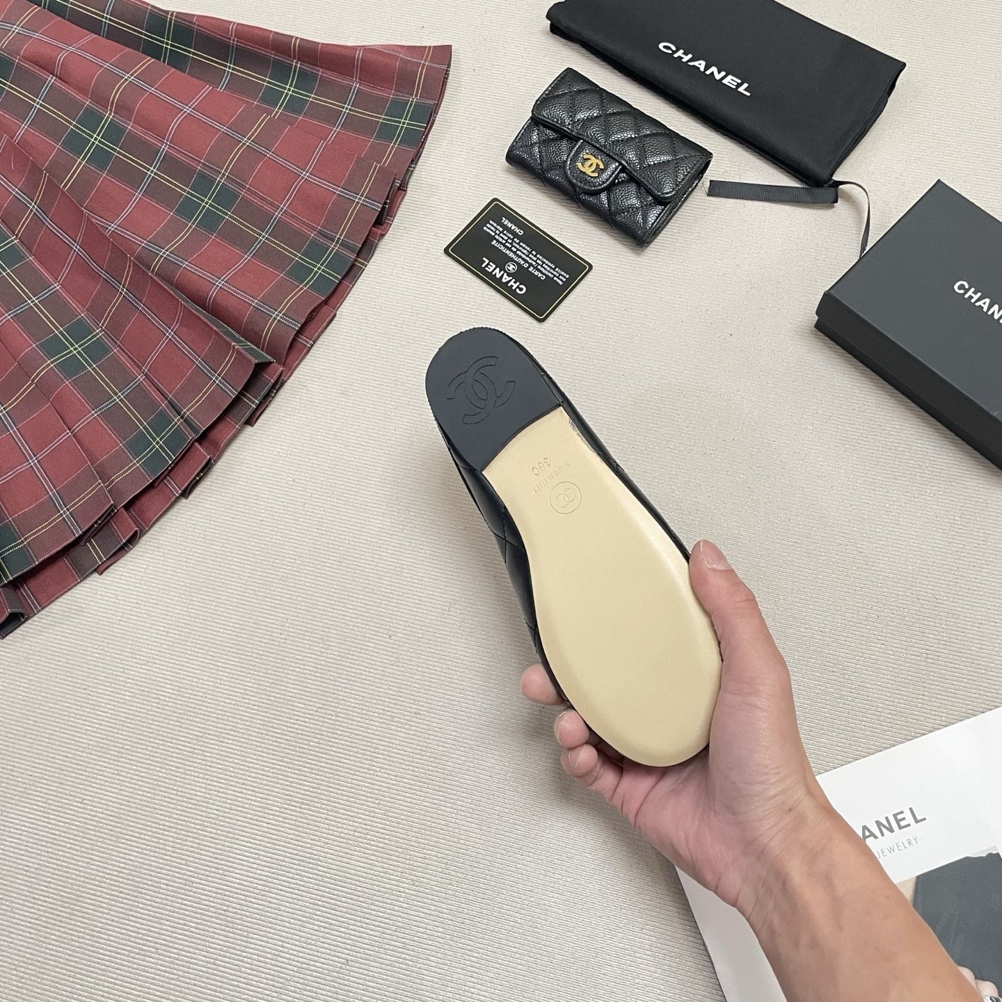 Chanel Leather Ballet Flats
