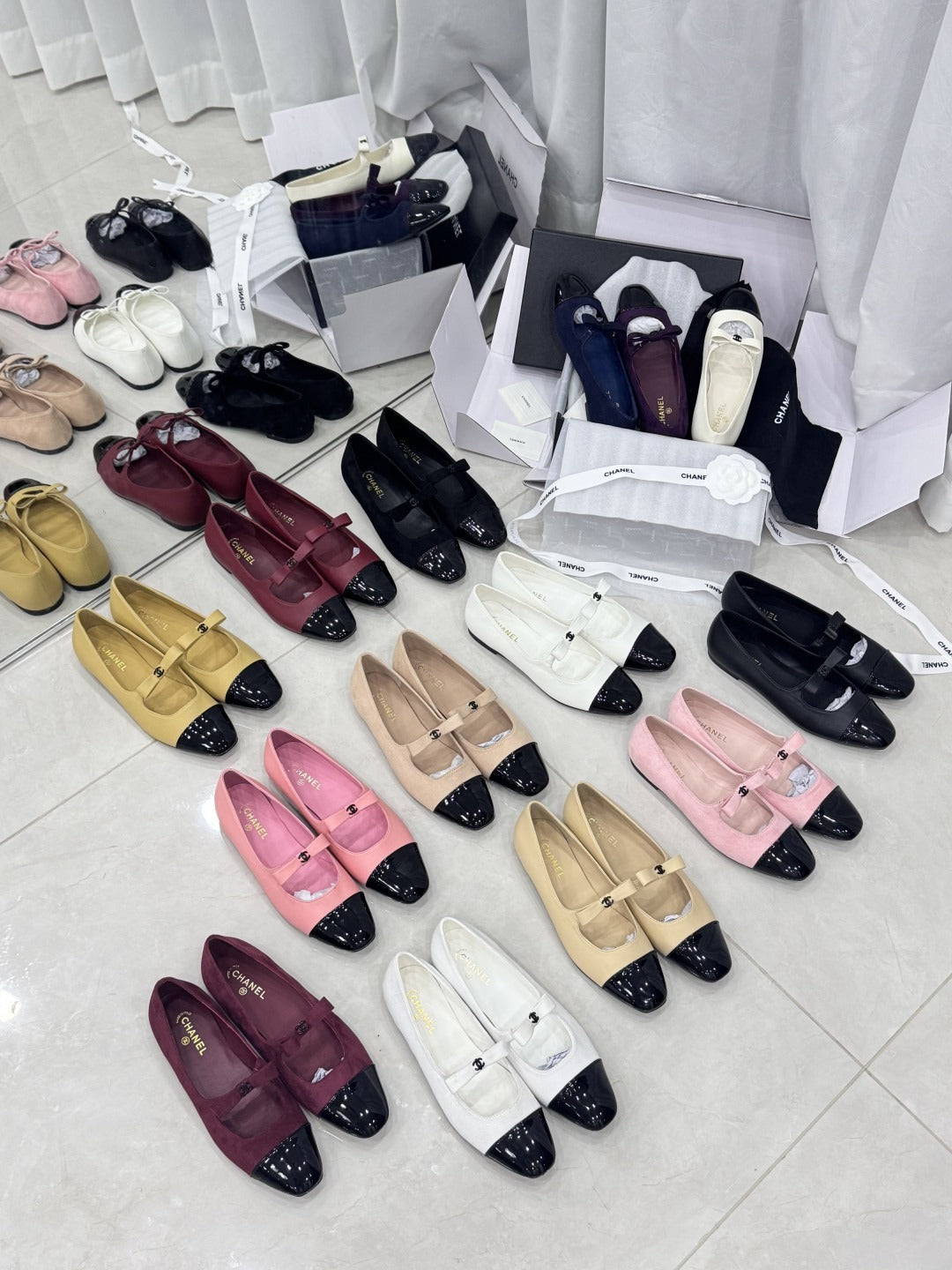 Chanel Patent Leather Bow Shoes
