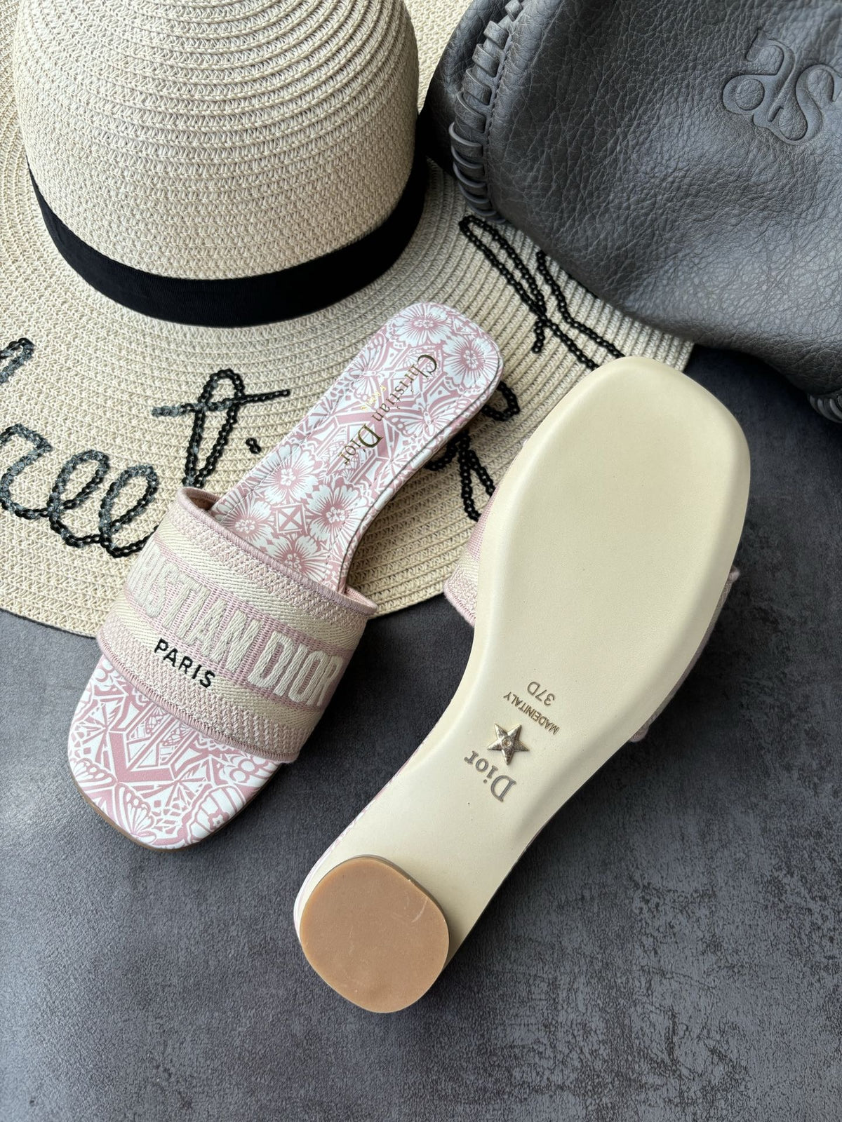 Dior Square Toe Slides