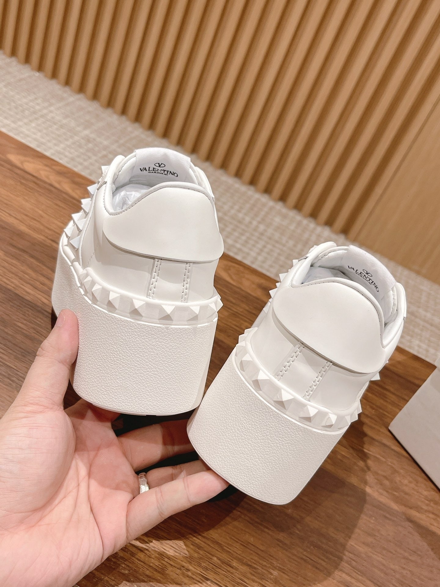 Valentino Calfskin Leather Sneakers