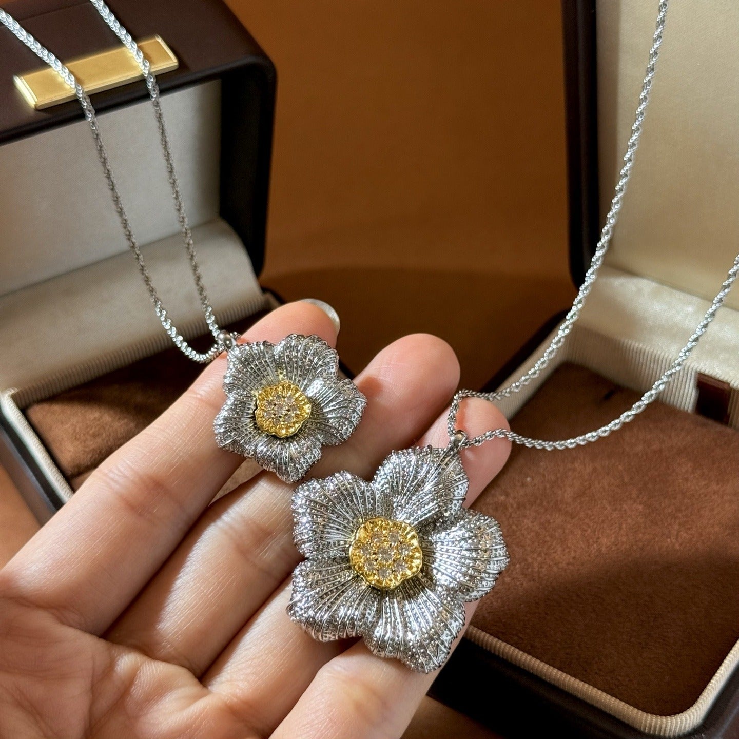 Buccellati Brass Floral Necklace