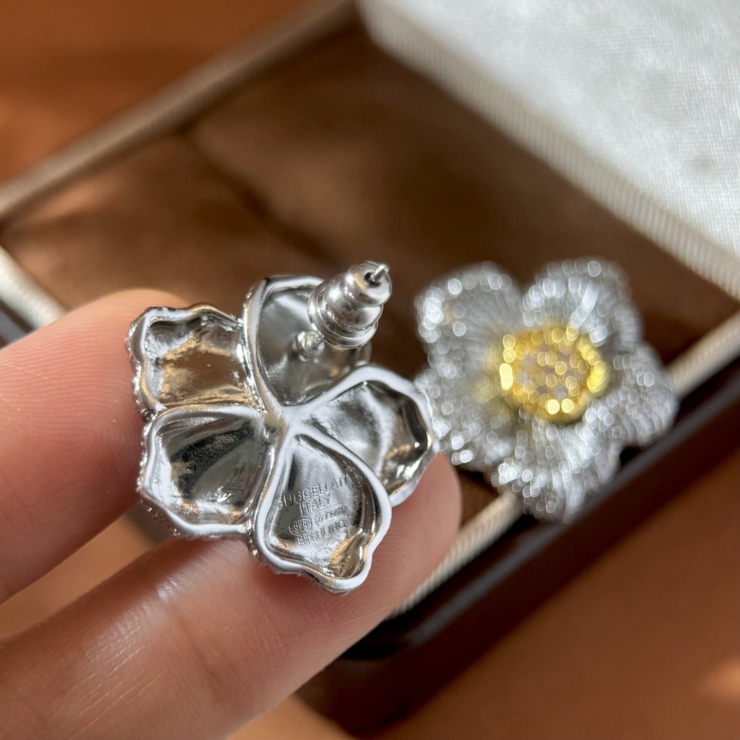 Buccellati Brass Floral Earrings