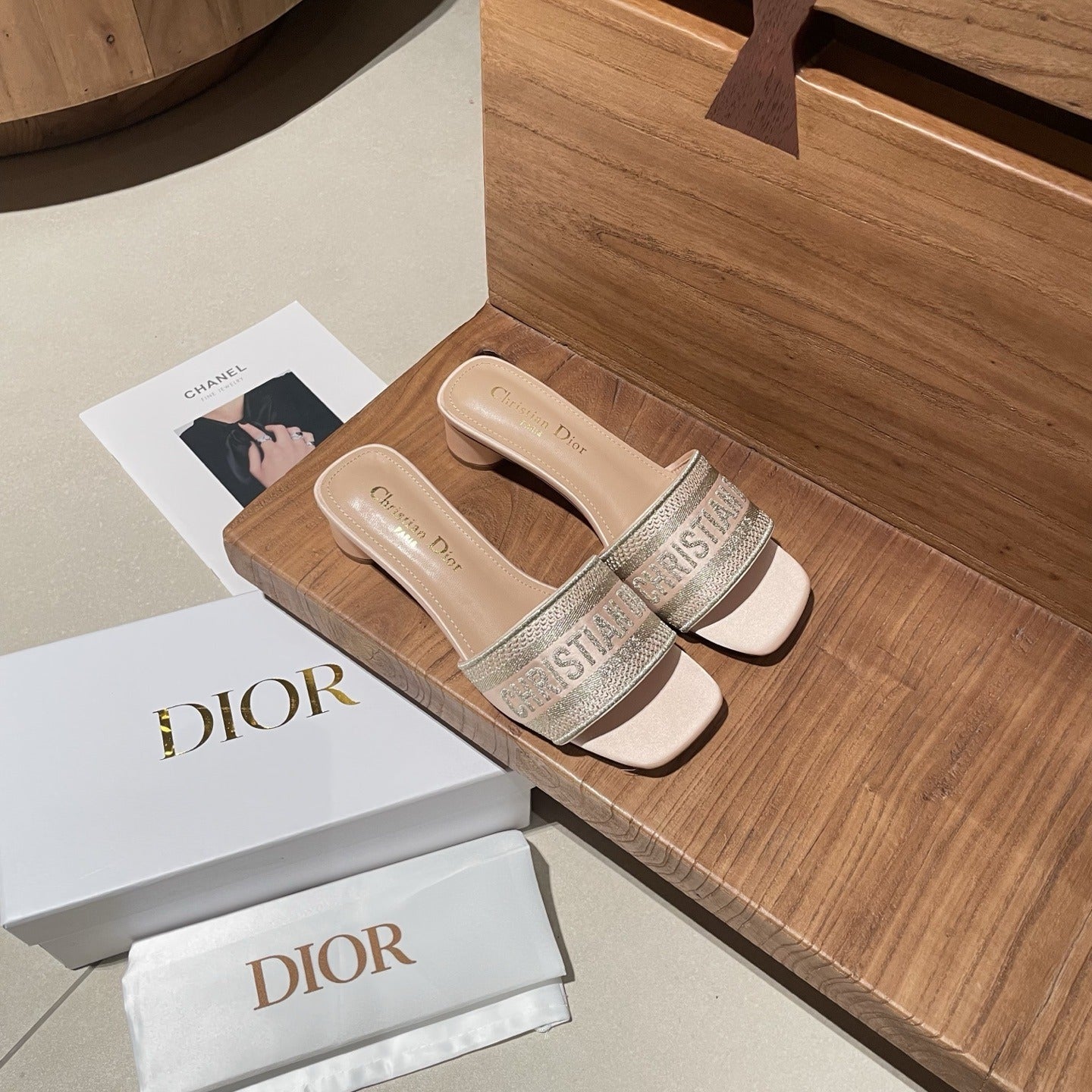 Dior Embroidered Slides
