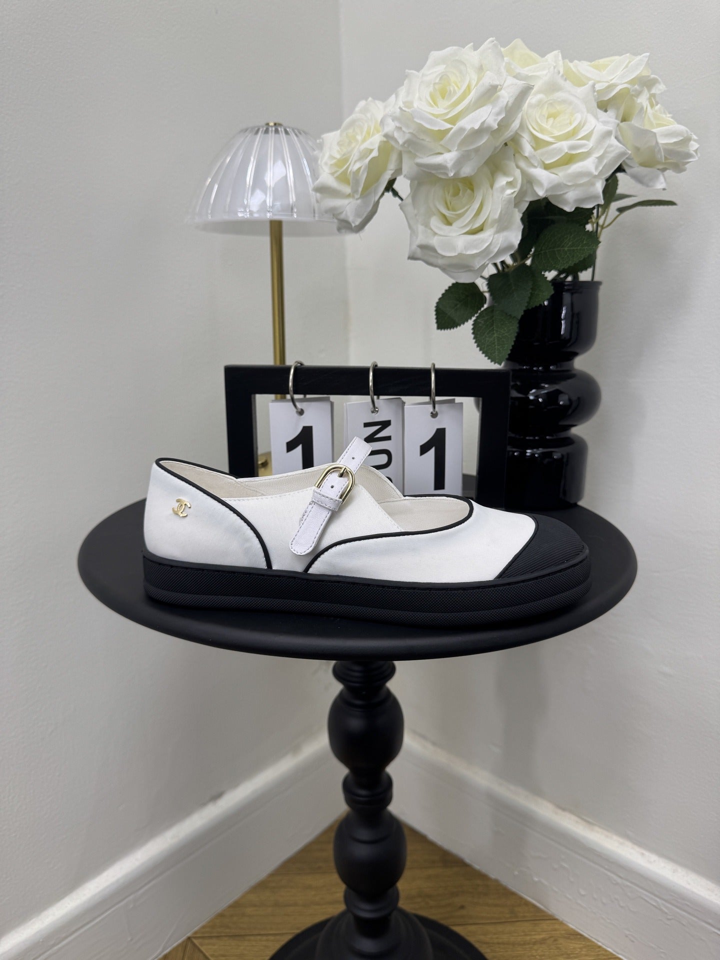 Chanel Lambskin Leather Logo Shoes