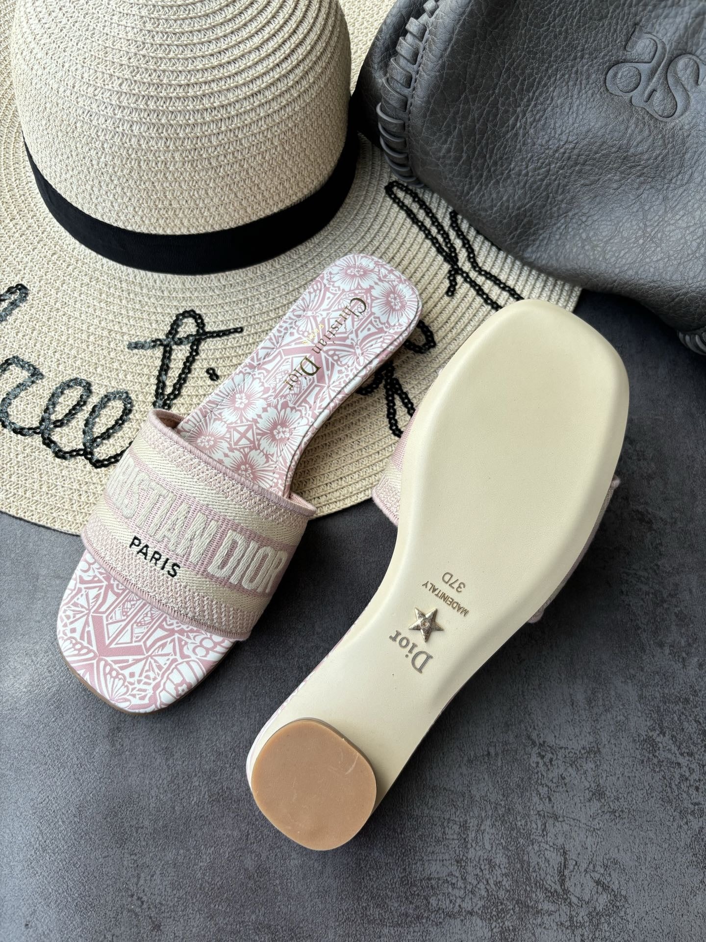 Dior Square Toe Slides