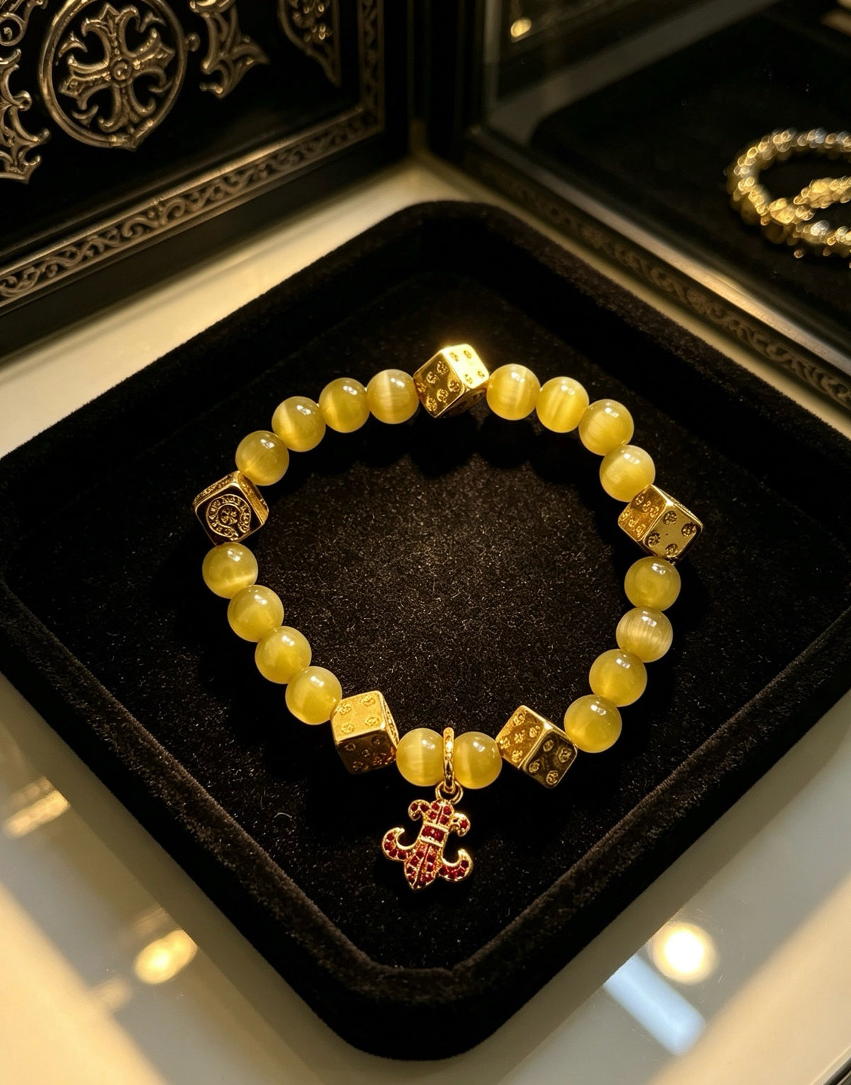 Chrome Hearts Sterling Silver Cross Bracelet