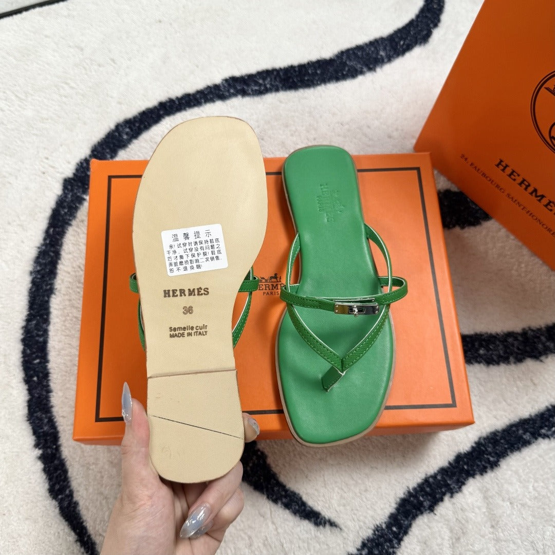 Hermes Leather Logo Slides