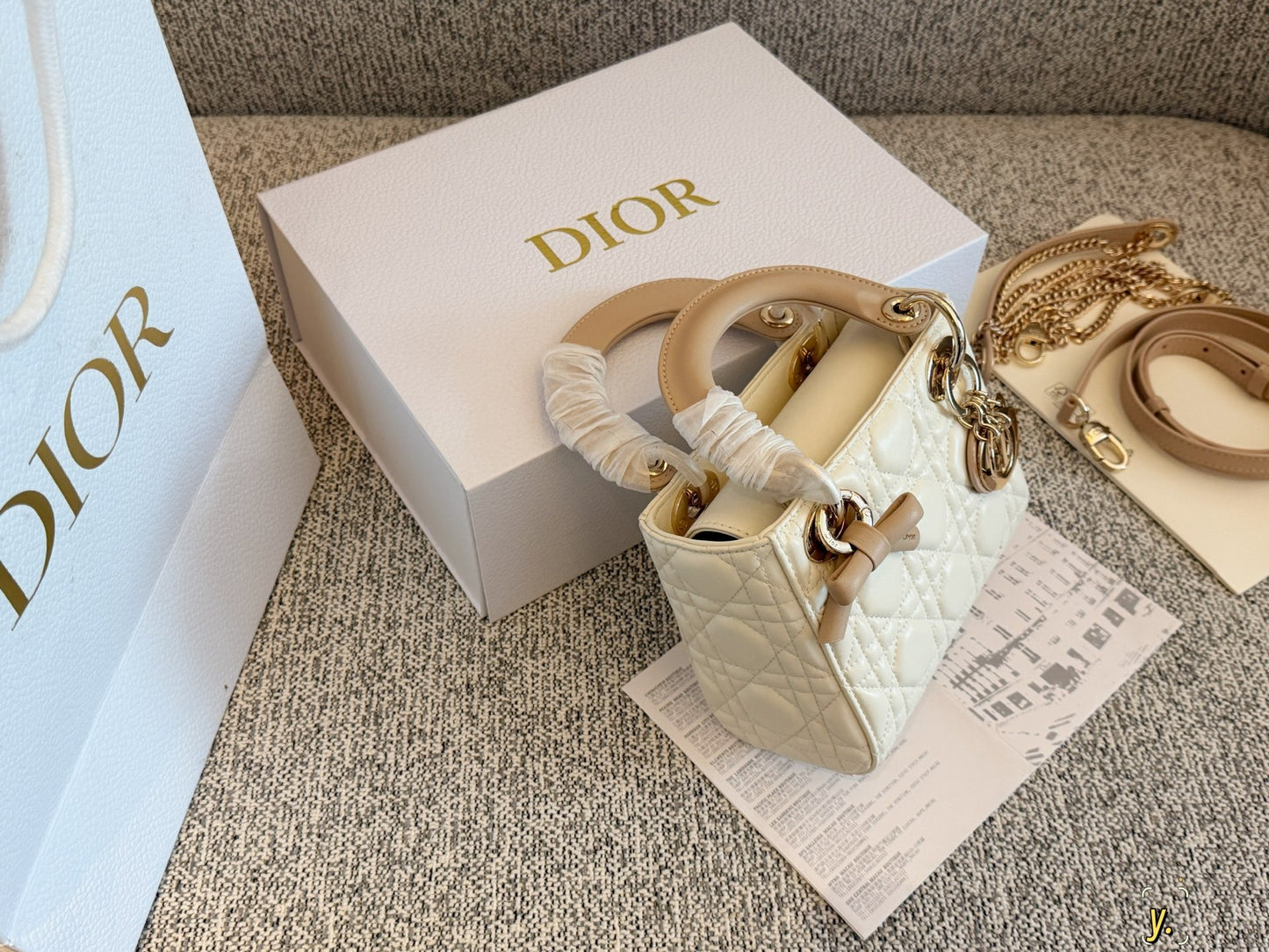 Dior Pink Bow Clutch