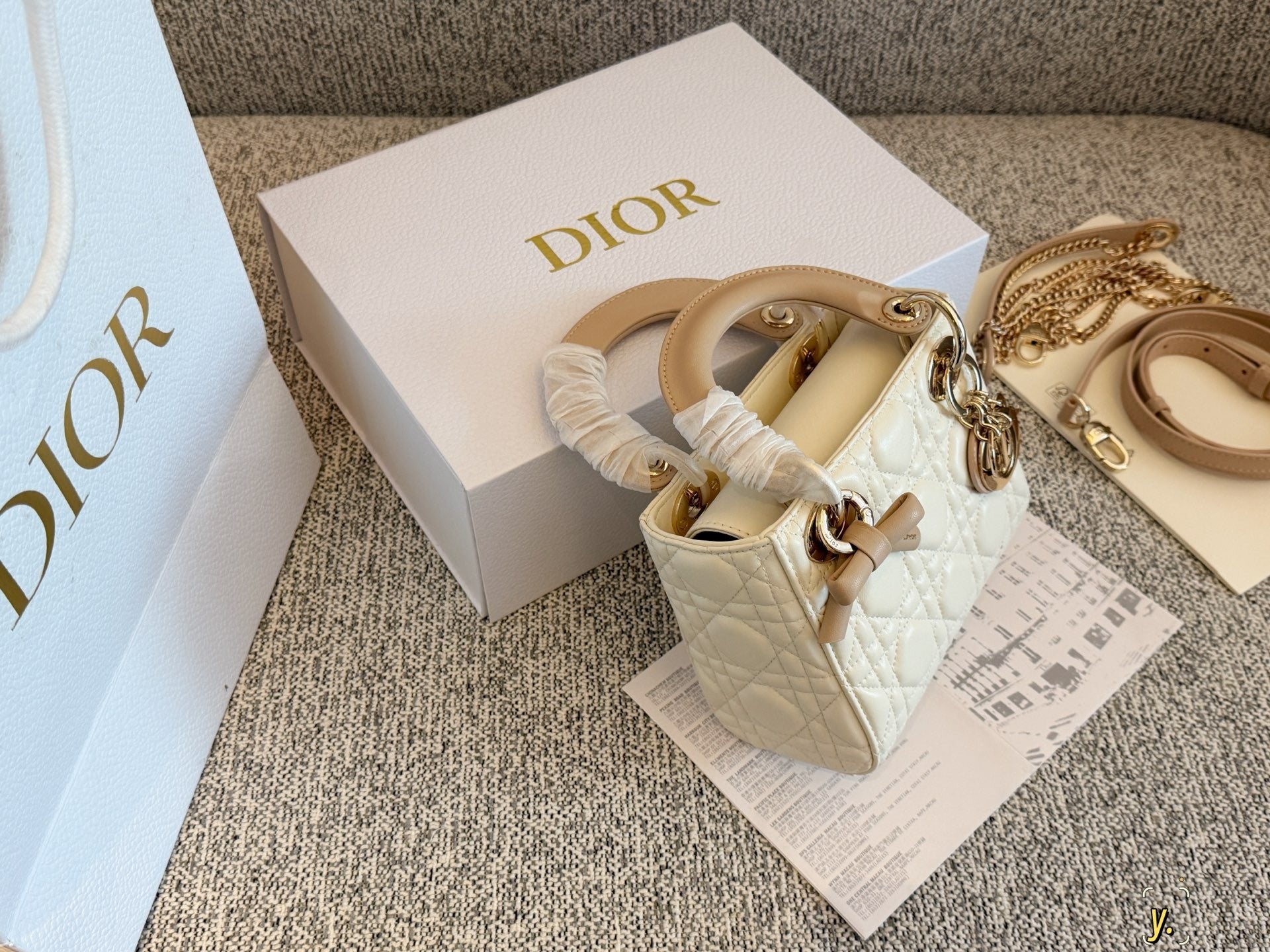 Dior Pink Bow Clutch