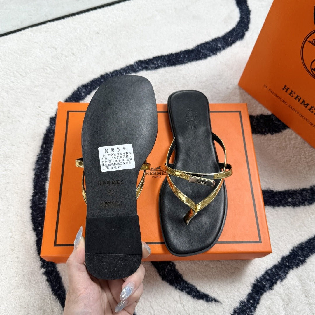 Hermes Leather Logo Slides