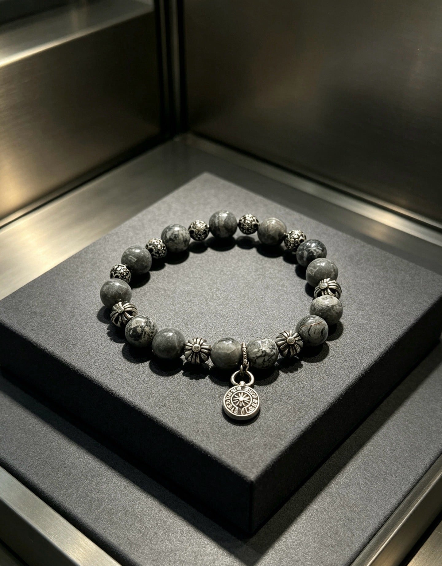 Chrome Hearts Sterling Silver Cross Bracelet