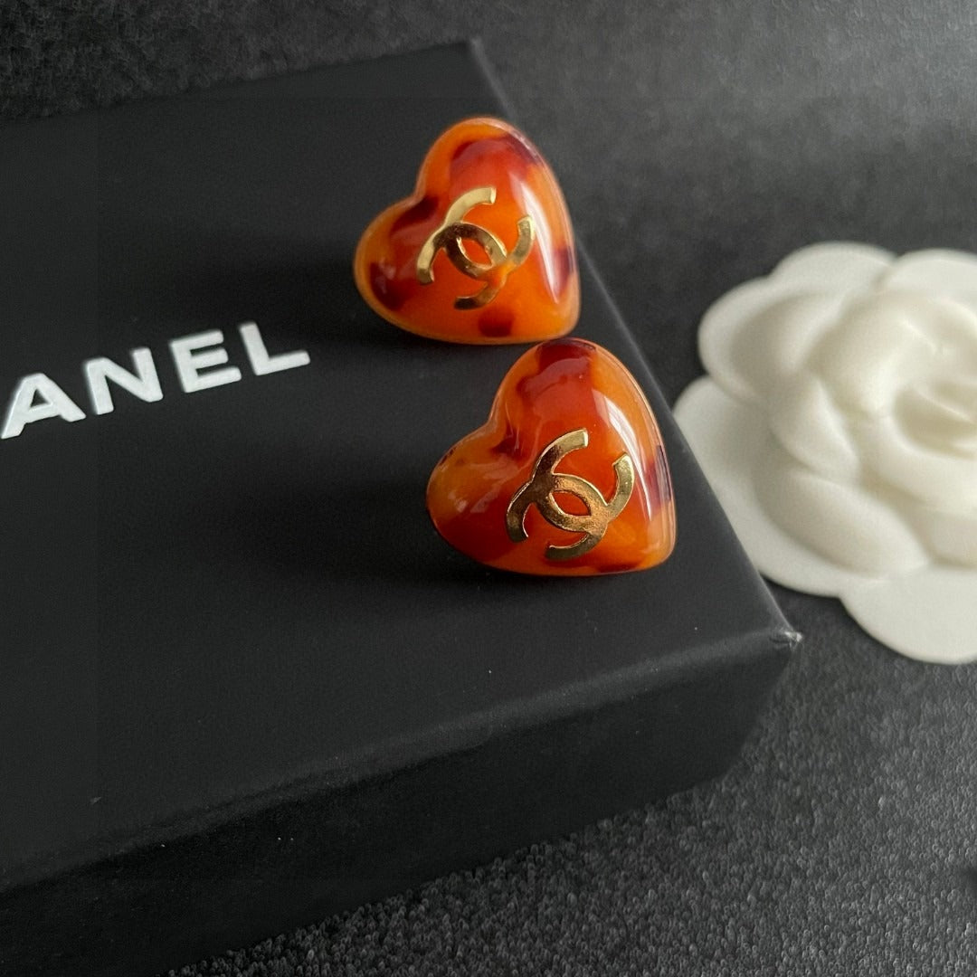 Chanel Heart Earrings