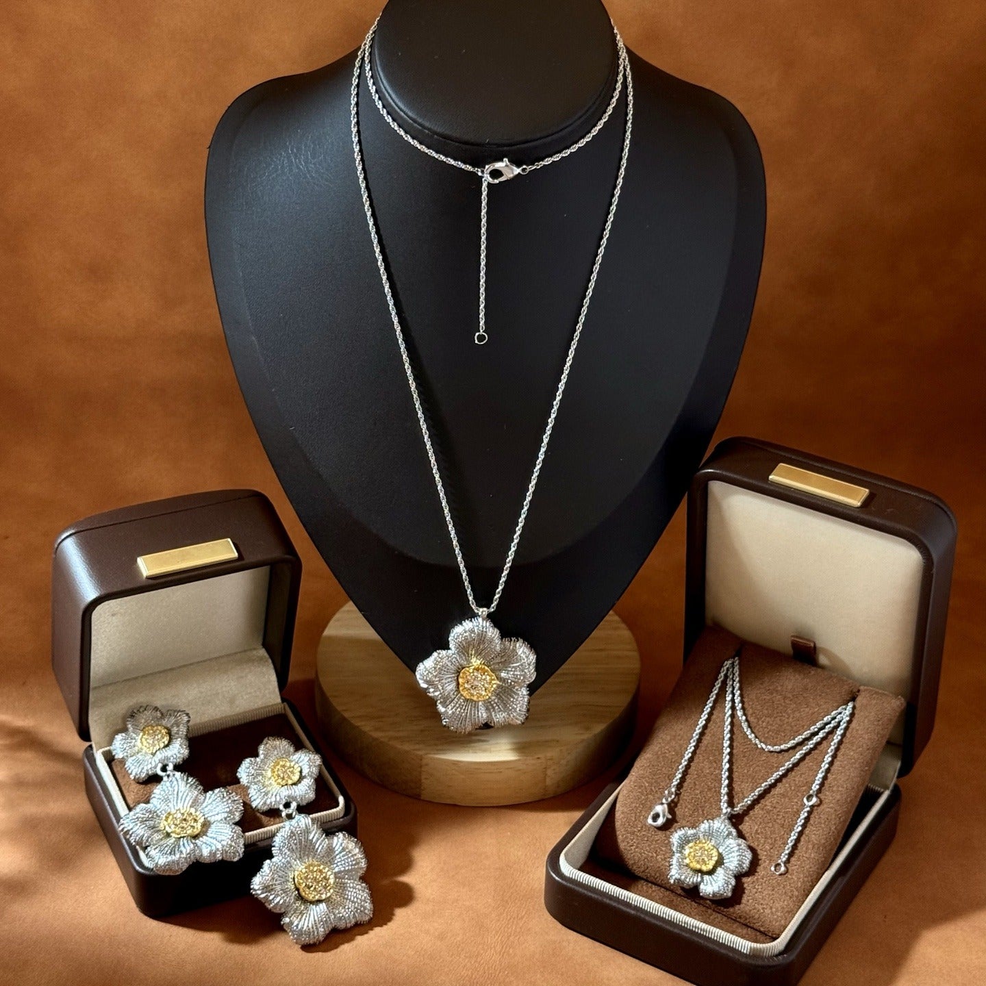 Buccellati Brass Floral Necklace