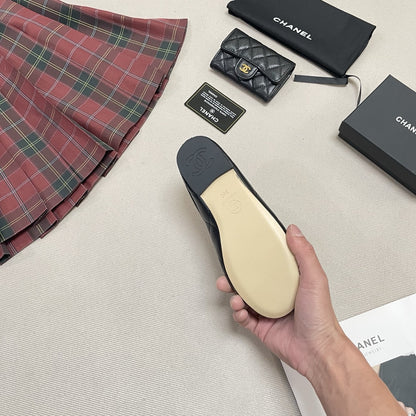 Chanel Leather Ballet Flats