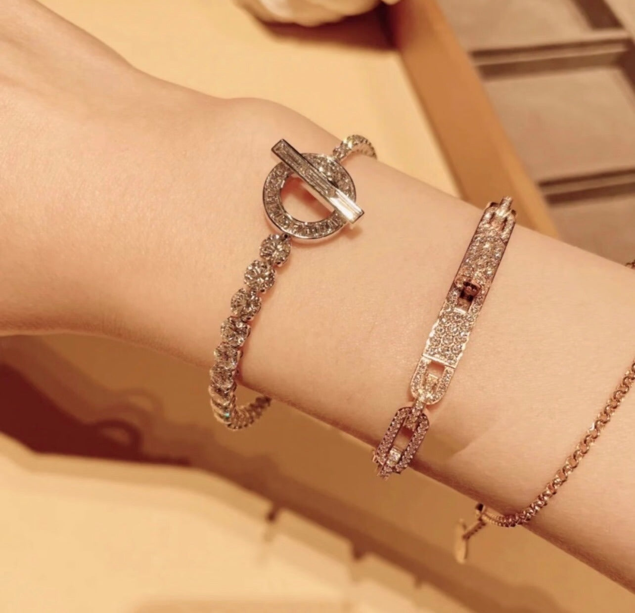 Hermes Silver Brass Bracelet