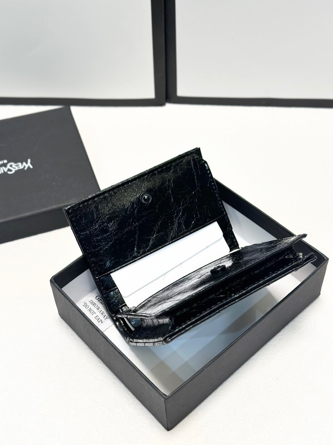 Saint Laurent Black Calfskin Leather Wallet