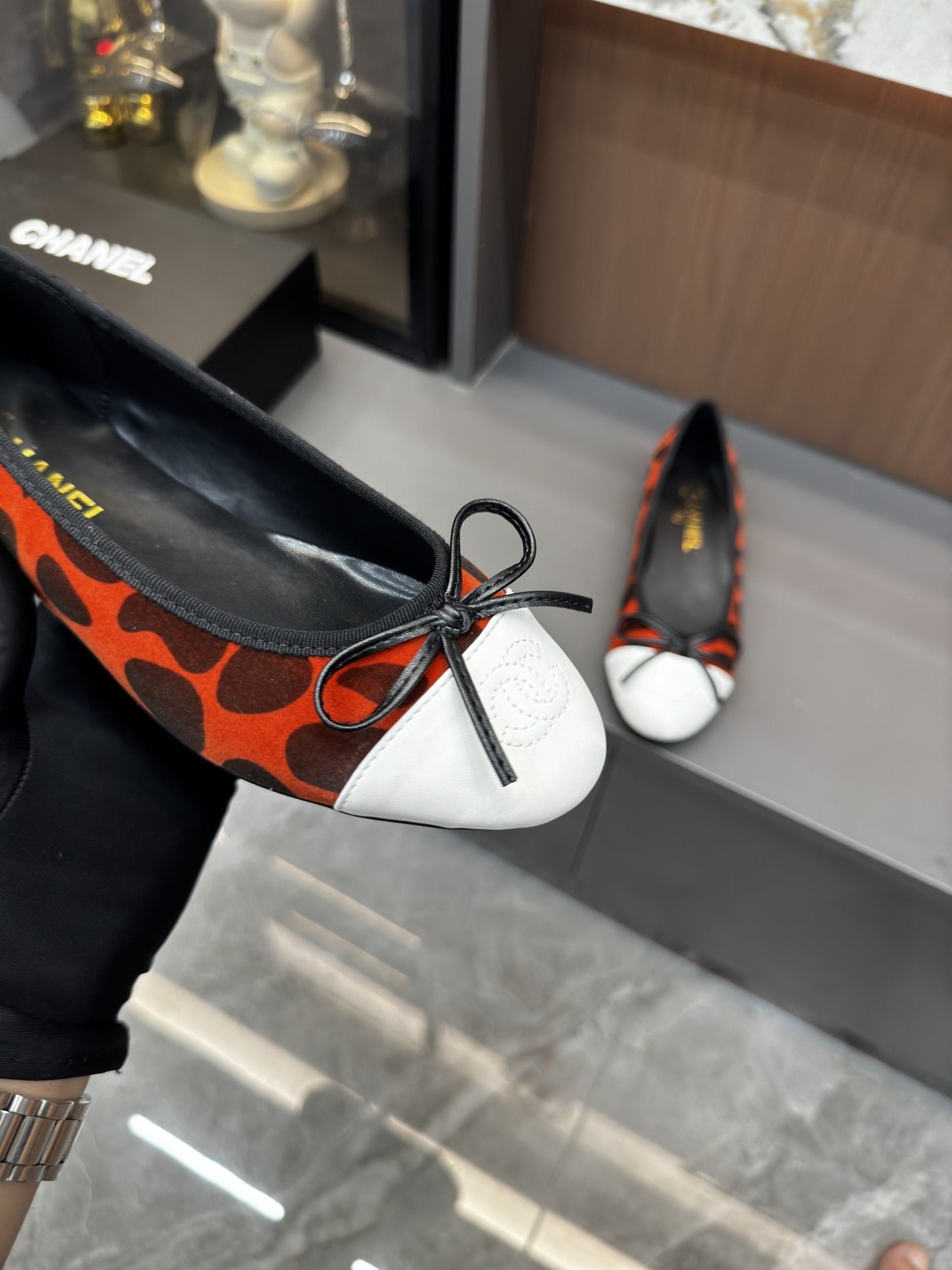 Chanel Lambskin Leather Bow Shoes