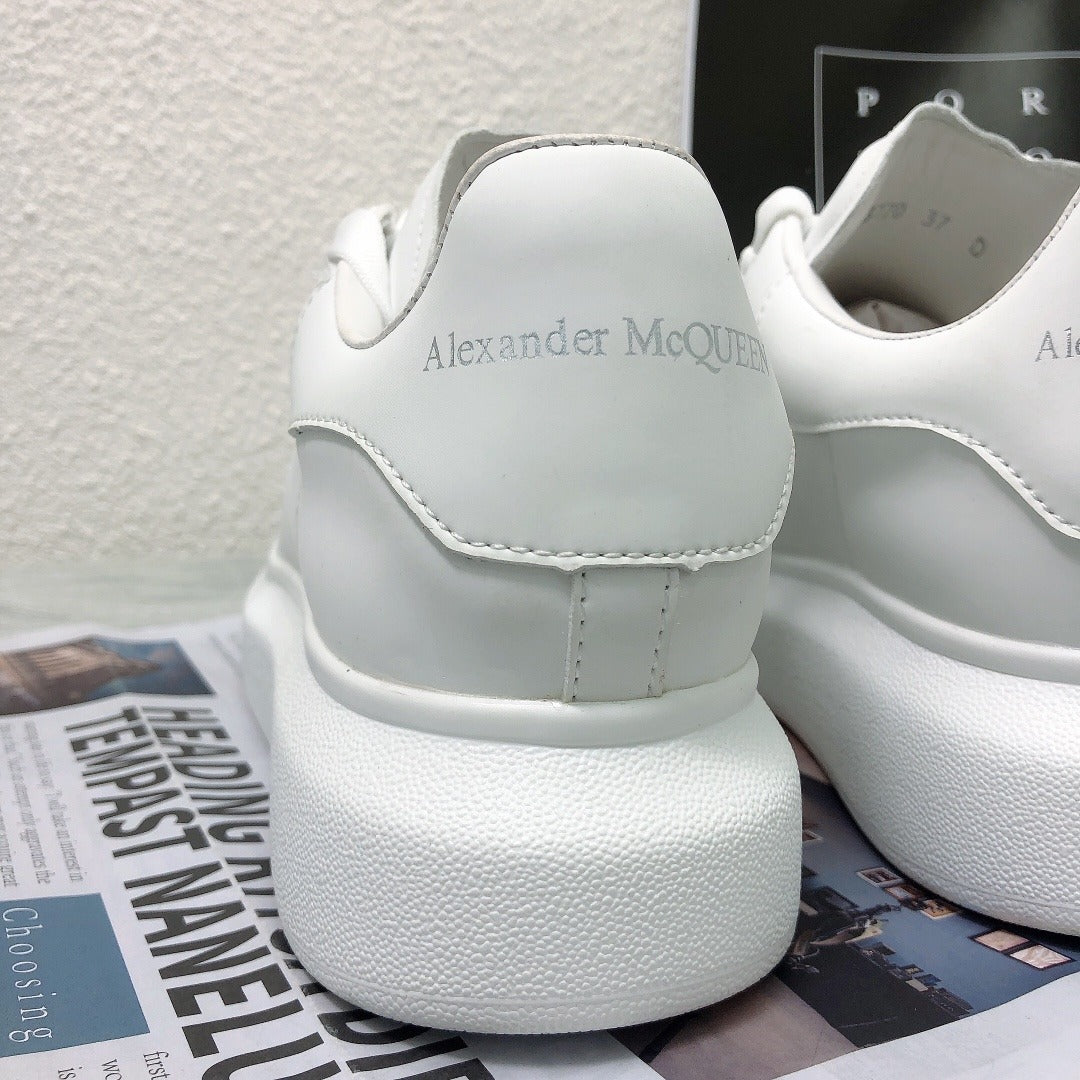 Alexander McQueen Lambskin Leather Logo Sneakers