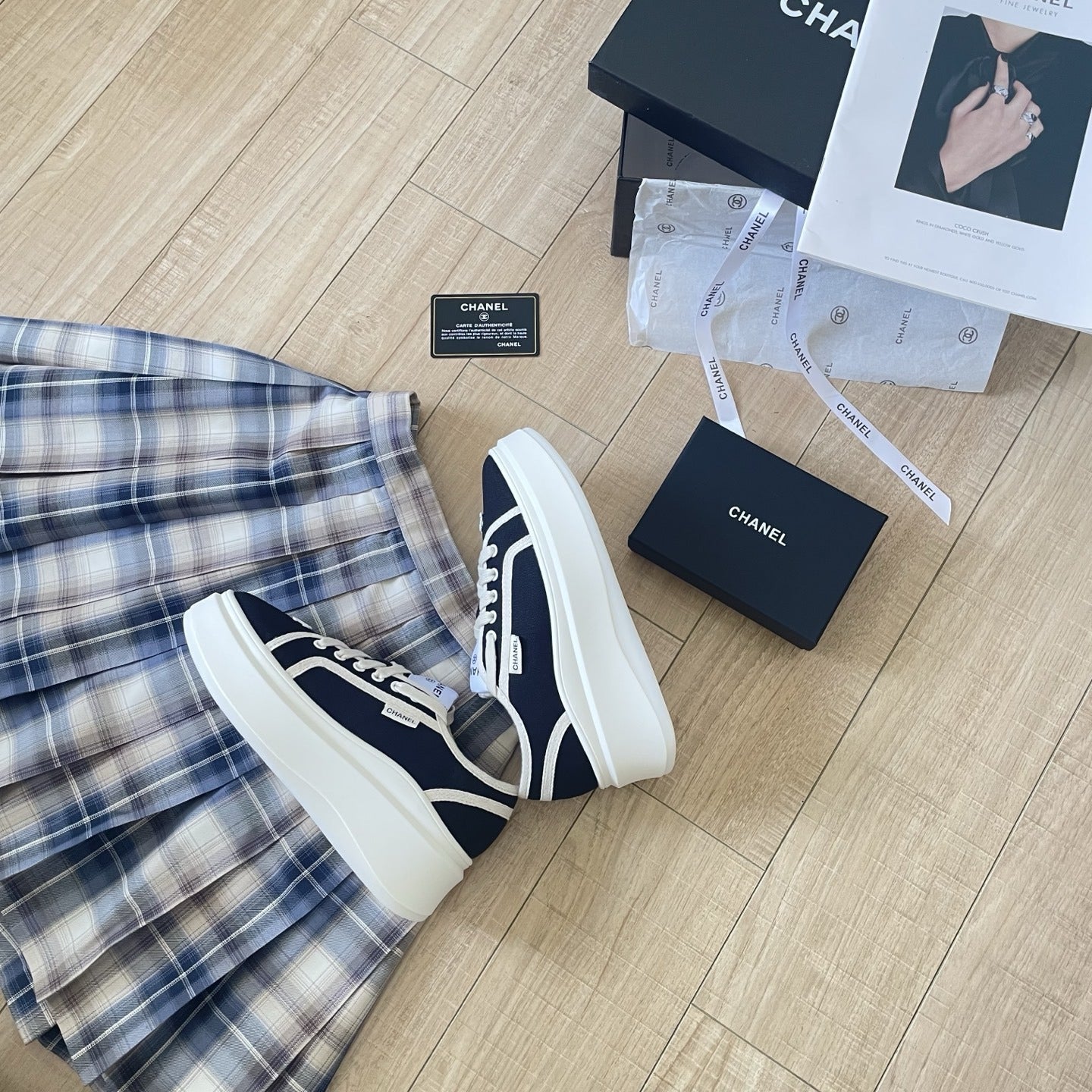Chanel Canvas & Leather Canvas Shoes