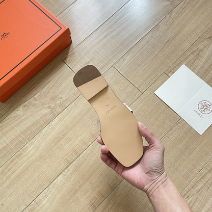 Hermes Leather Slides