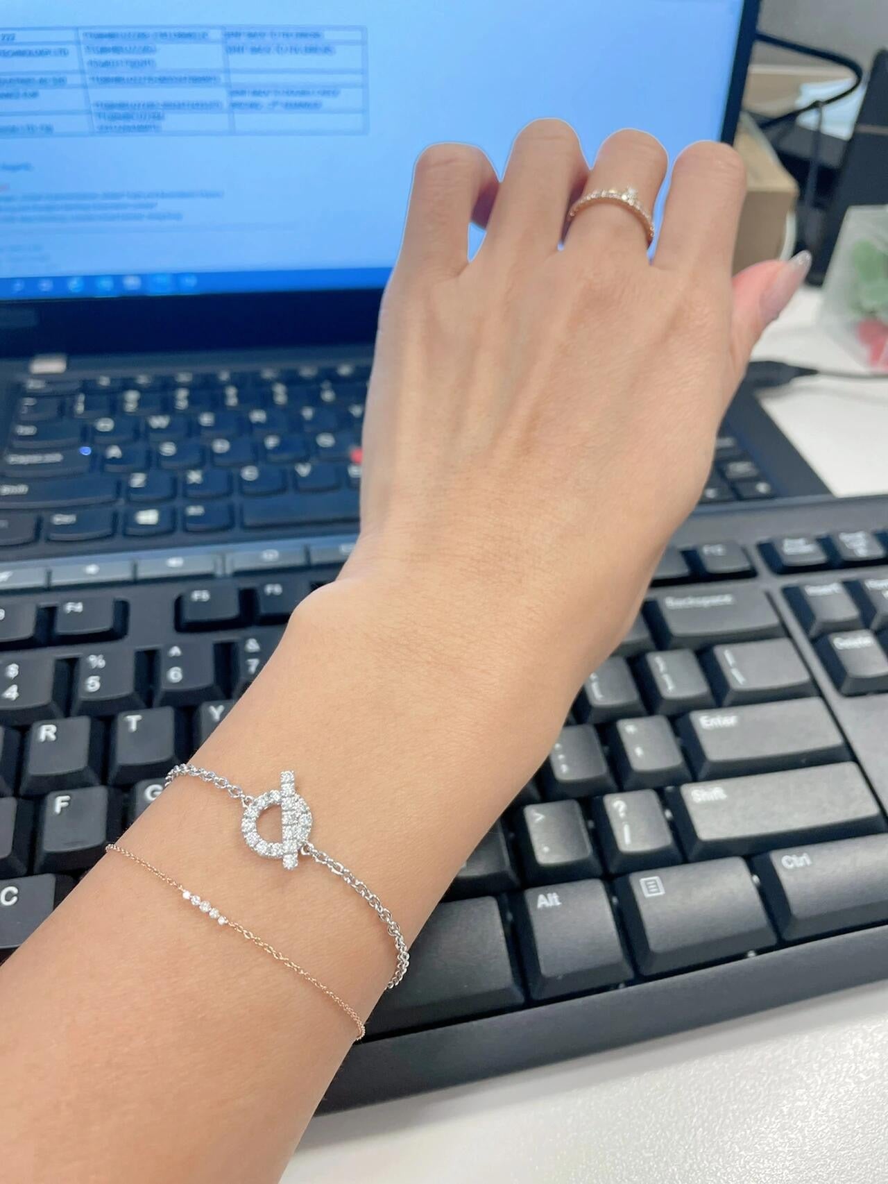 Hermes Silver Brass Round Bracelet