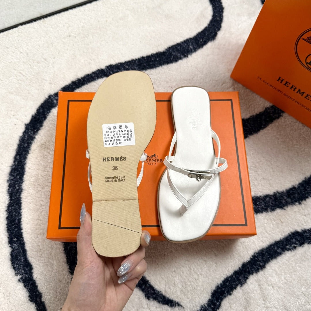 Hermes Leather Logo Slides