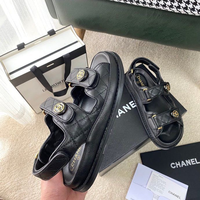 Chanel Lambskin Leather Sandals