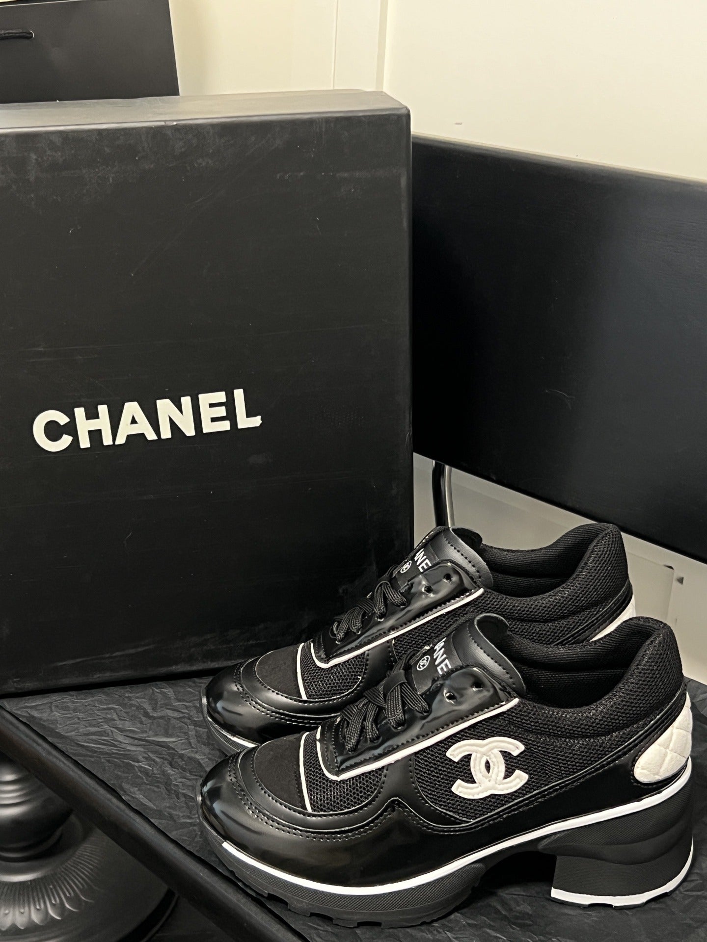 Chanel Logo Sneakers
