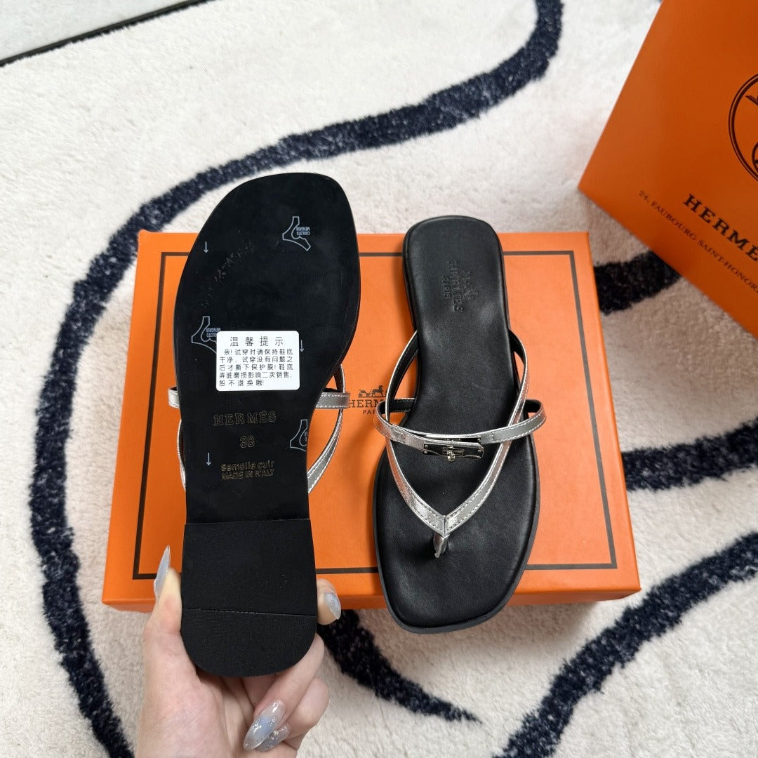 Hermes Leather Logo Slides