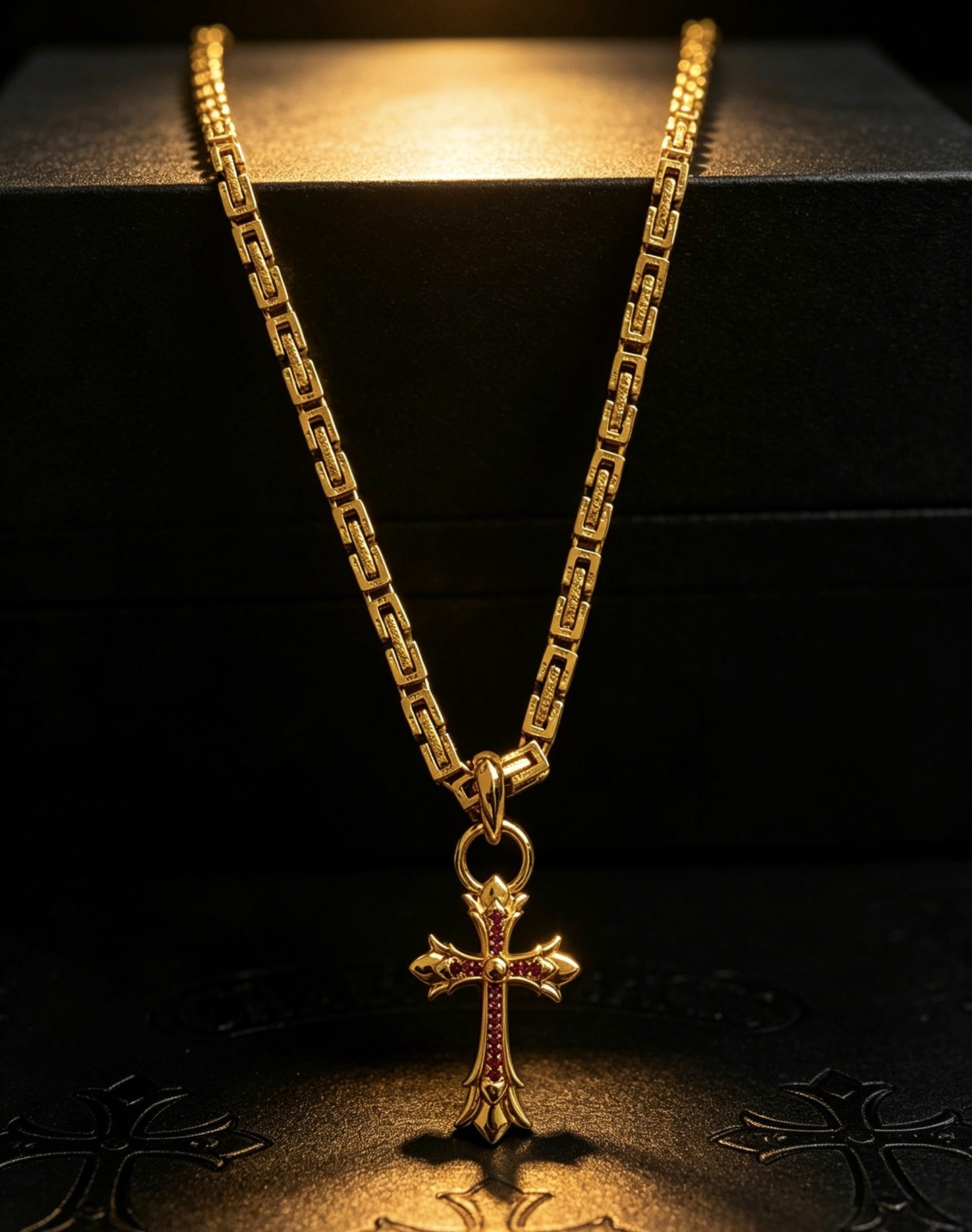 Chrome Hearts Sterling Silver Cross Necklace
