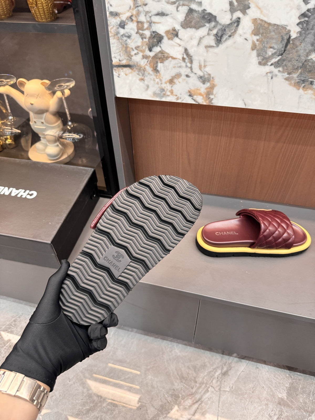 Chanel Lambskin Leather Slides