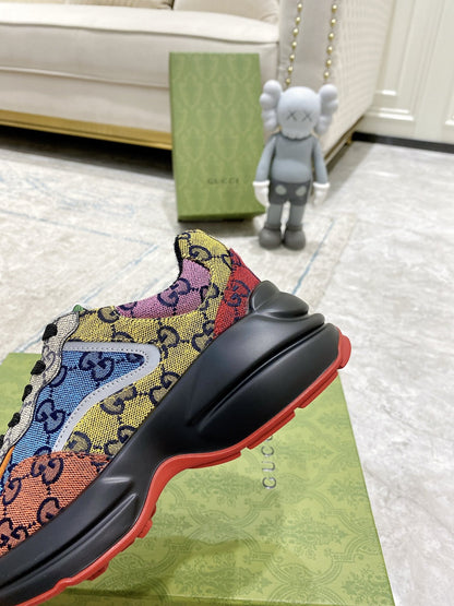 Gucci Lambskin Leather Logo Sneakers
