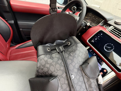 Coach Leather Logo Backpack