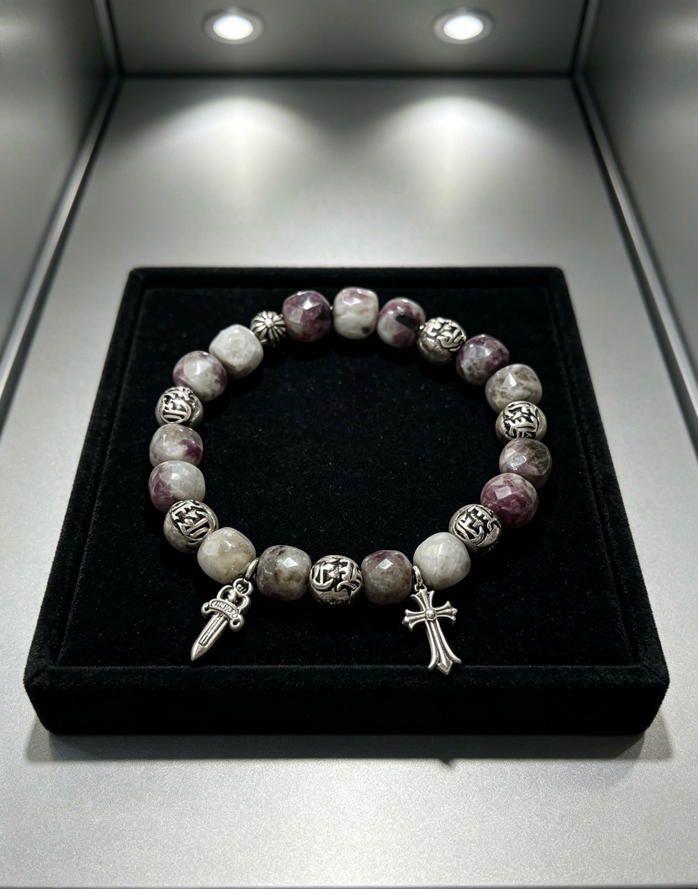 Chrome Hearts Sterling Silver Cross Bracelet